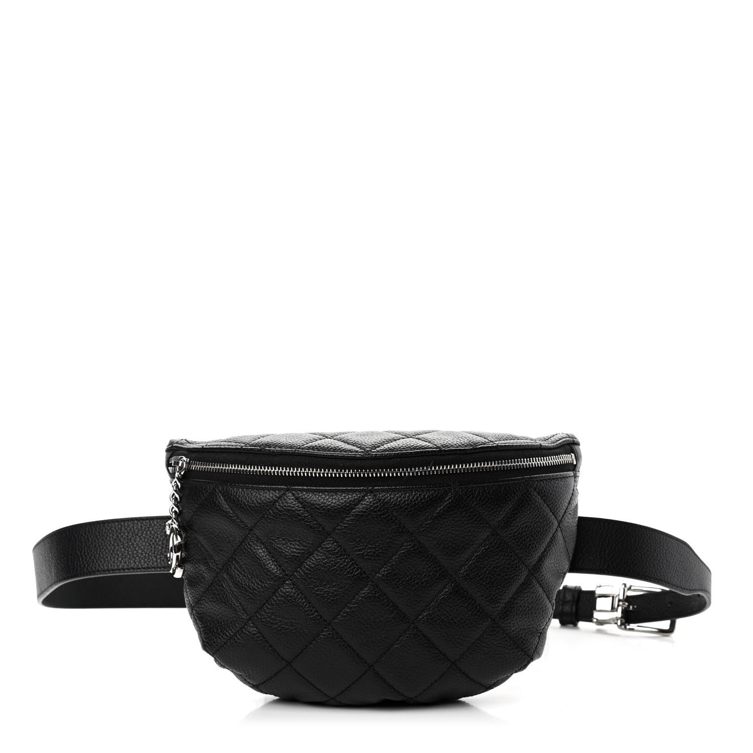 Chanel Grained Calfskin Quilted Waist Belt Bag Black 1 of 11