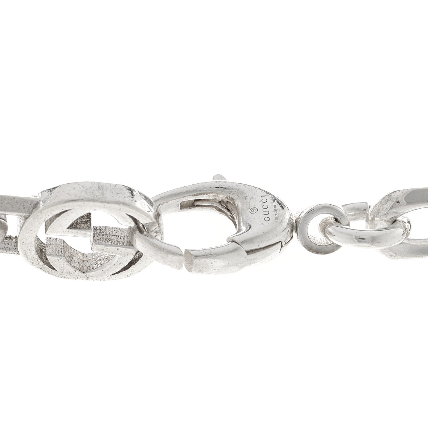 Sterling Silver Interlocking GG Chain Necklace