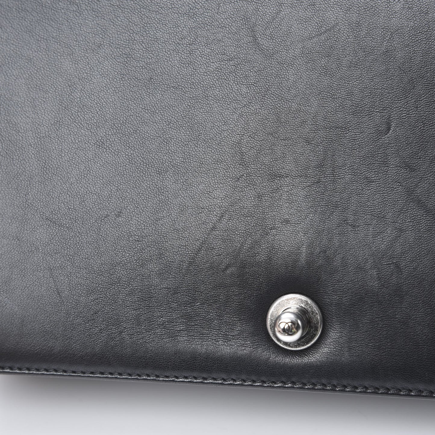 Calfskin Quilted New Medium Boy Flap Black