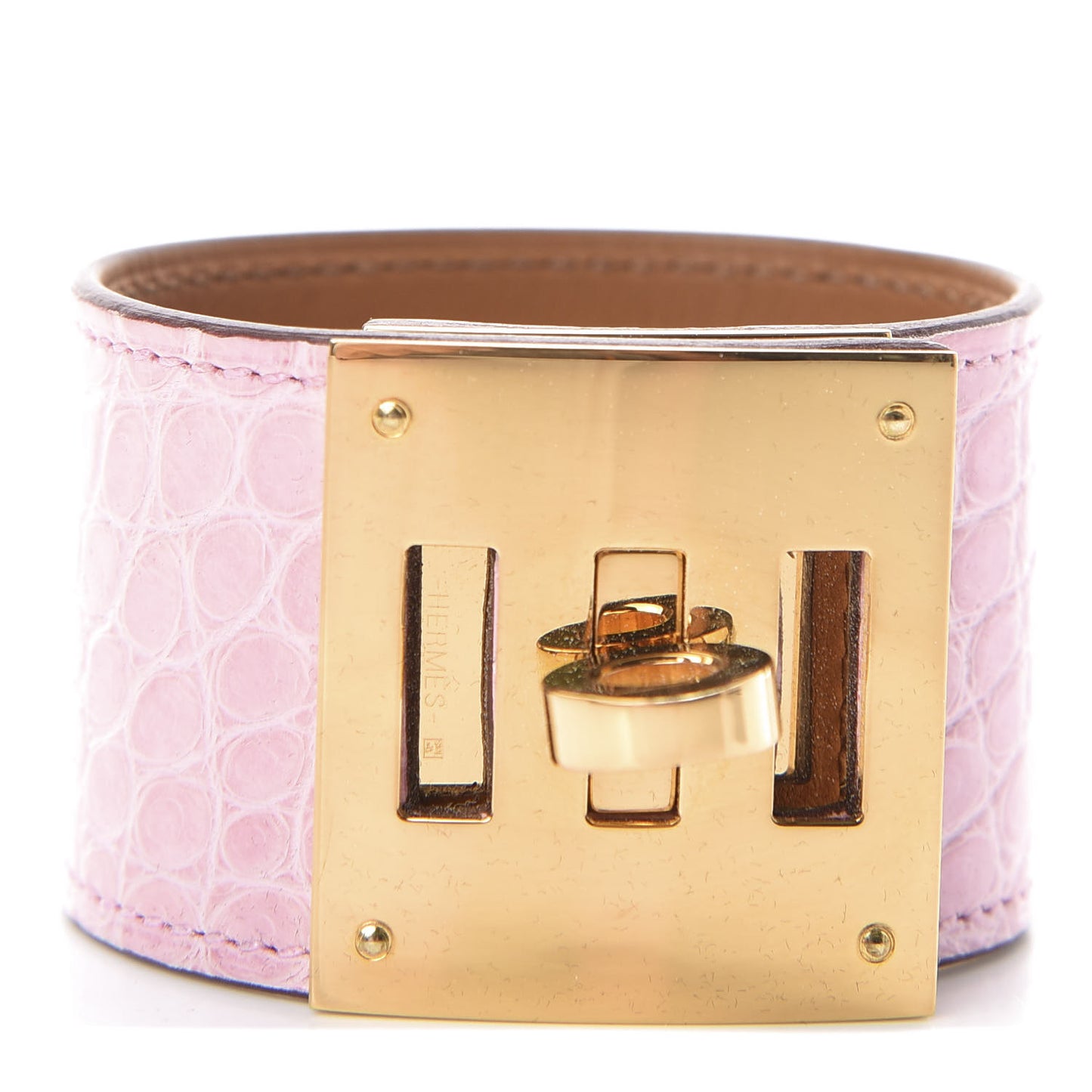 Matte Alligator Kelly Dog Bracelet T1 5P Pink