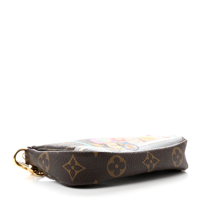 Louis Vuitton Monogram 2022 Christmas Animation Paris Mini Pochette Accessories Pink 4 of 7