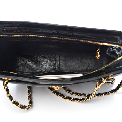 Chanel Patent Quilted Camera Case Black 5 of 11