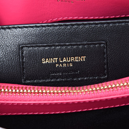 Saint Laurent Calfskin Y Quilted Monogram Small Loulou Chain Satchel Fresh Fuchsia 6 of 10