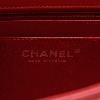 Chanel Lambskin Quilted Mini Square Flap Dark Red 6 of 10