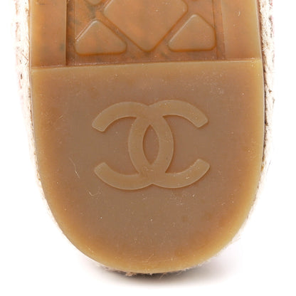 Chanel Denim Toile CC Espadrilles 39 Pink Black 7 of 11