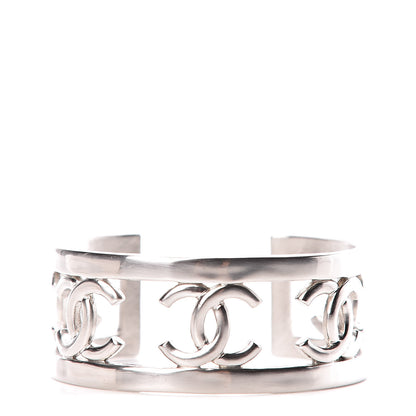 Chanel Metal CC Cuff Silver 1 of 5
