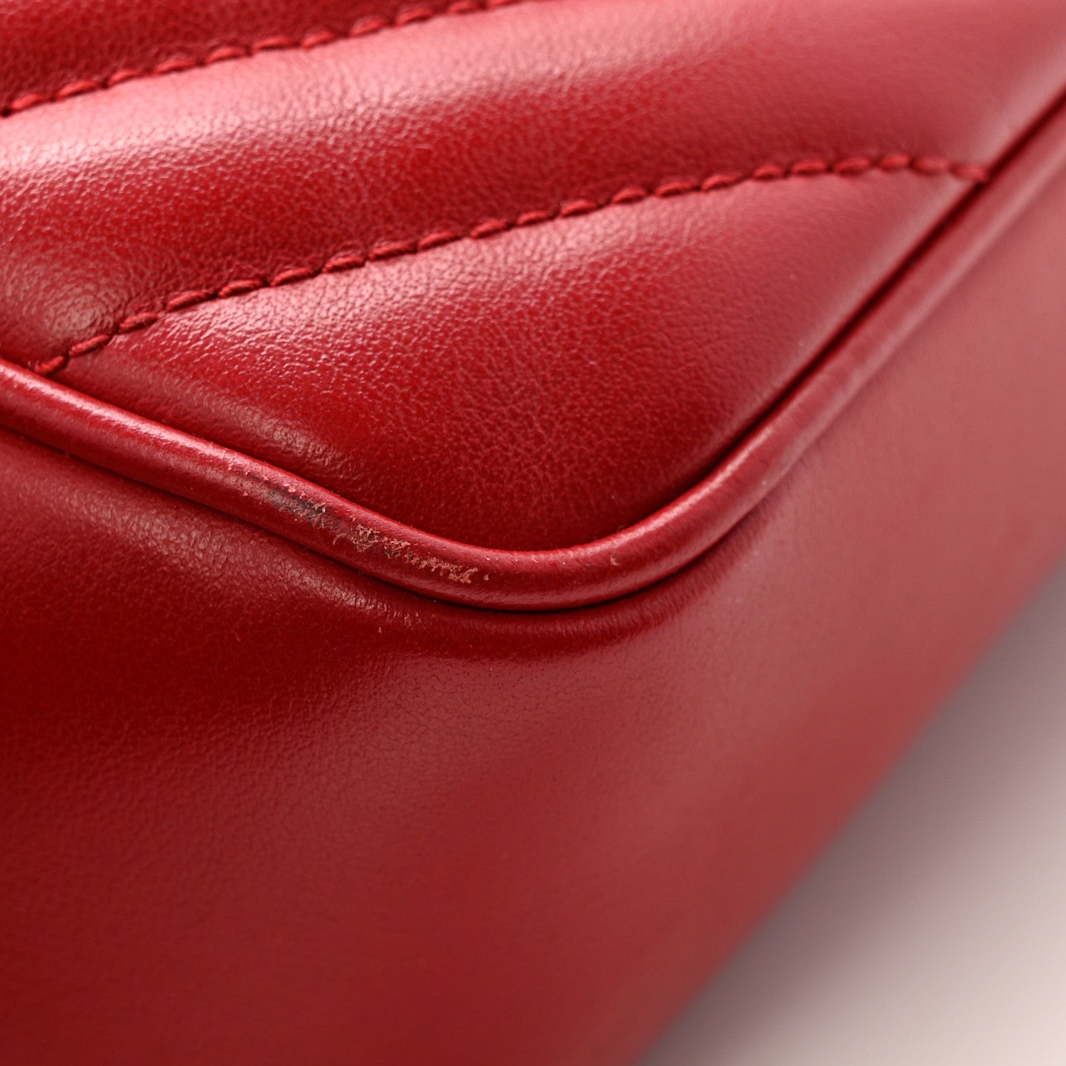 Saint Laurent Calfskin Matelasse Monogram Lou Camera Bag Red 12 of 17