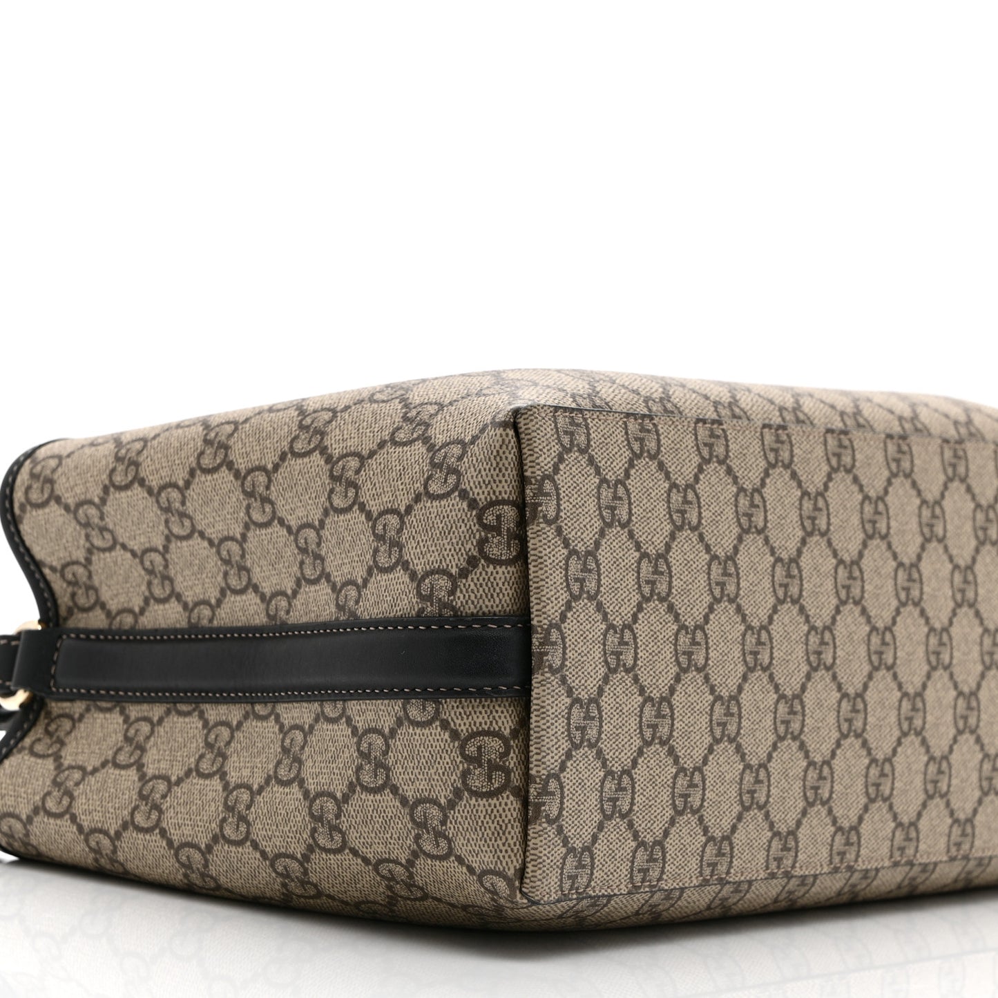 GG Supreme Monogram Emblem Medium Tote Bag Beige Black