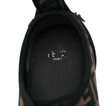Fendi Fabric FF Micro-Perforated Rise Low Top Sneakers 36.5 Tobacco Black 13 of 14