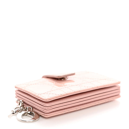 Christian Dior Patent Cannage Lady Dior 5-Gusset Card Holder Pink 4 of 10