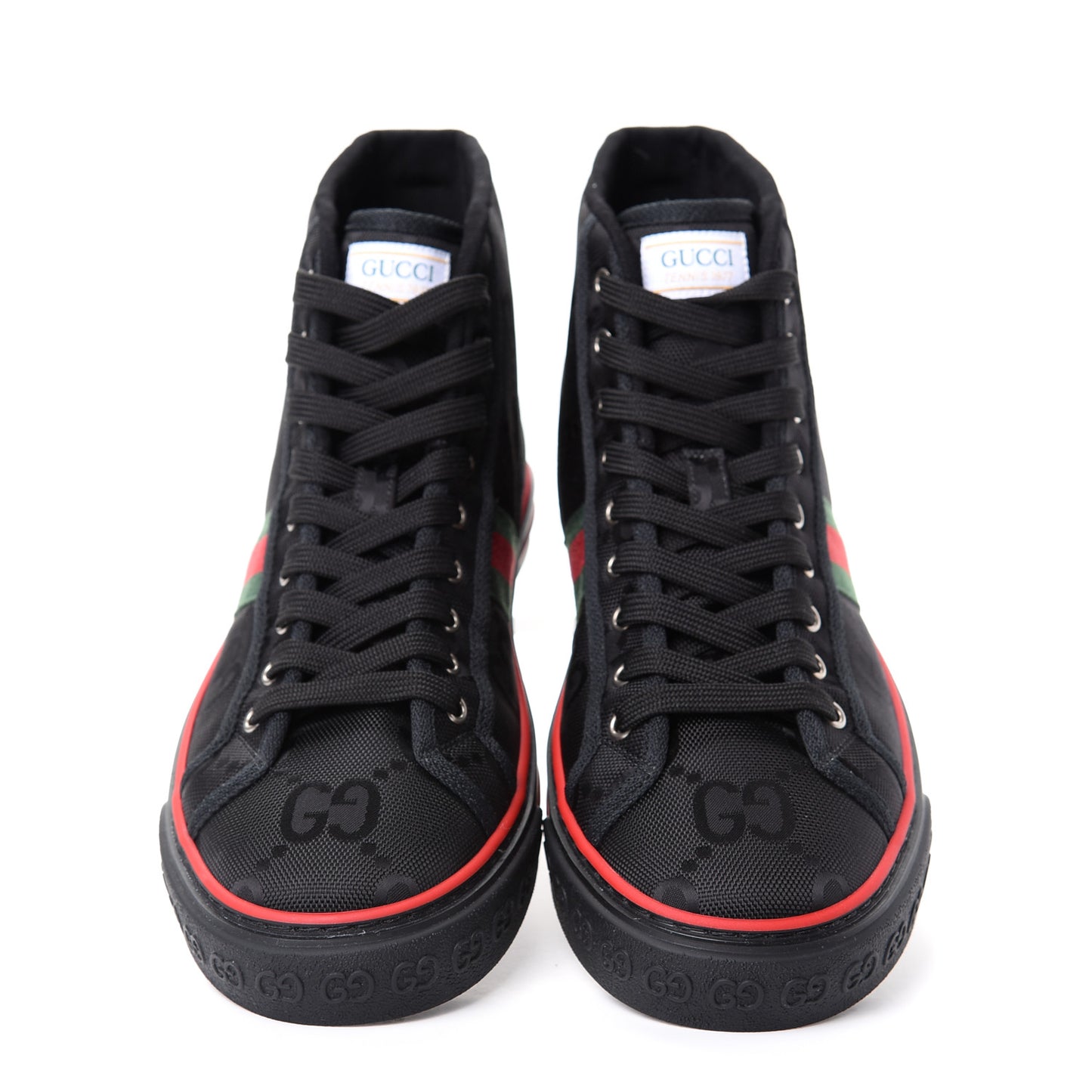Econyl Nylon Web Monogram Off The Grid Mens 1977 Tennis High Top Sneakers 9 Black