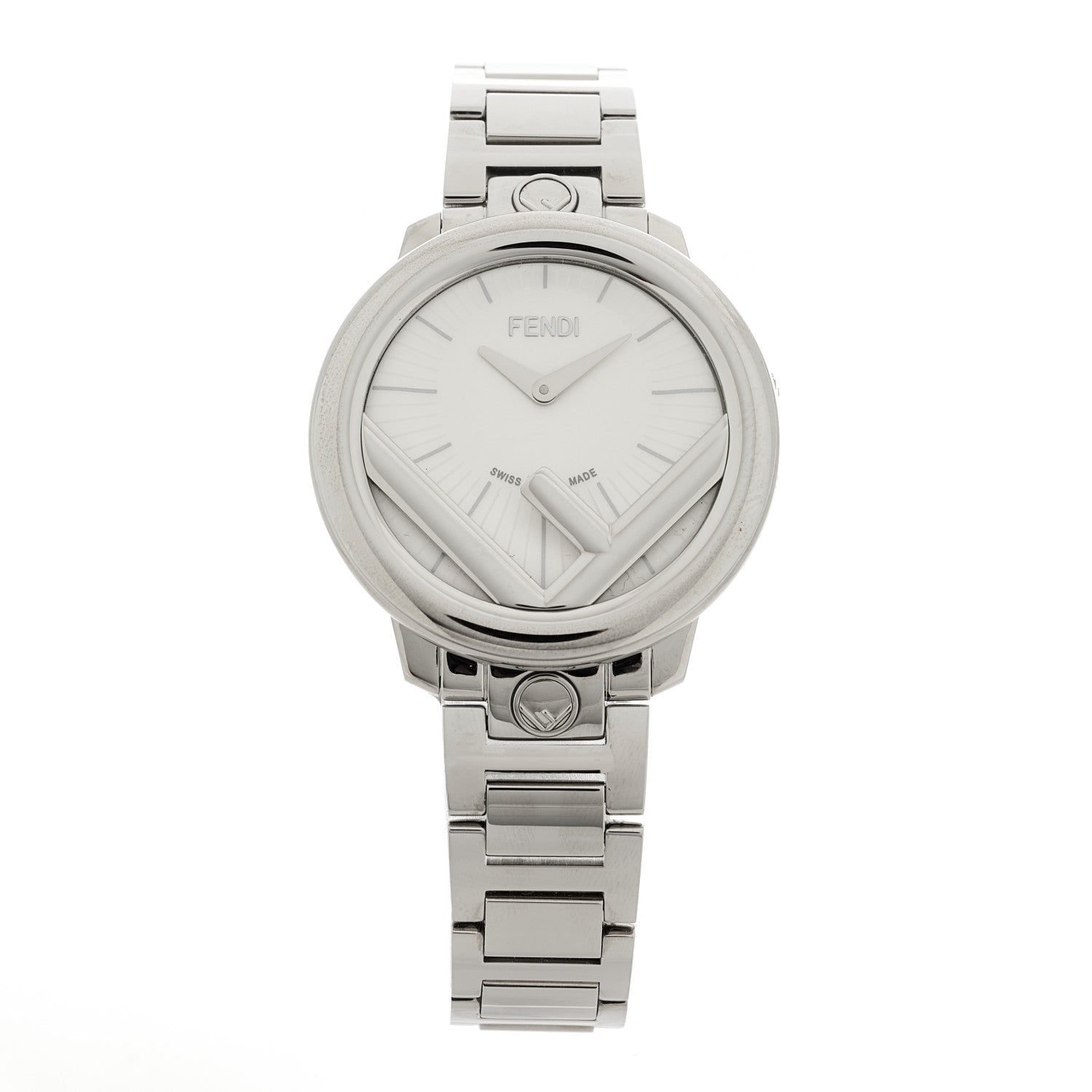 Fendi Stainless Steel 36mm Run Away Quartz Watch Silver 1 of 5