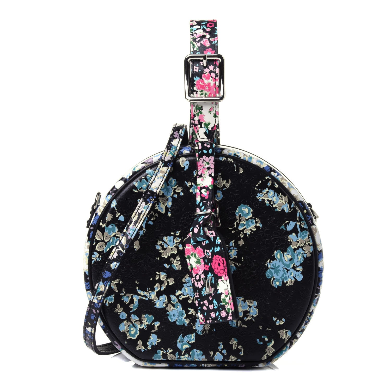 Louis Vuitton Calfskin Floral Print Petite Boite Chapeau Black 1 of 4