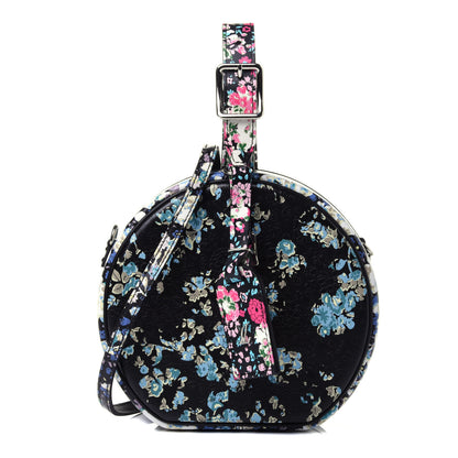 Louis Vuitton Calfskin Floral Print Petite Boite Chapeau Black 1 of 4