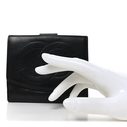 Chanel Lambskin Timeless CC Compact French Wallet Black 2 of 9