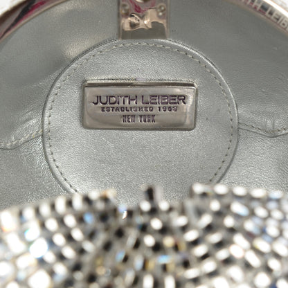 Judith Leiber Swarovski Crystal Disco Ball Minaudiere Clutch Silver 6 of 6