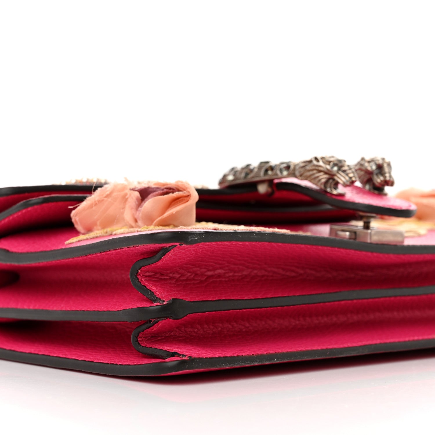 Gucci Pebbled Calfskin Embellished Guccify Small Dionysus Shoulder Bag Rosa 9 of 10