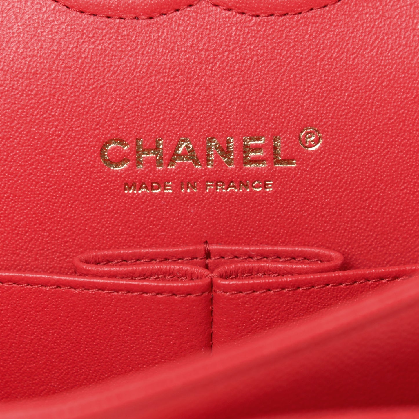 Caviar Quilted Medium Double Flap Red