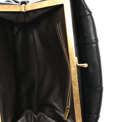 Celine Calfskin Pleated French Lock Clutch Black 5 of 7