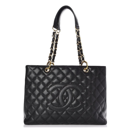 Chanel Caviar Quilted Grand Shopping Tote GST Black 1 of 8