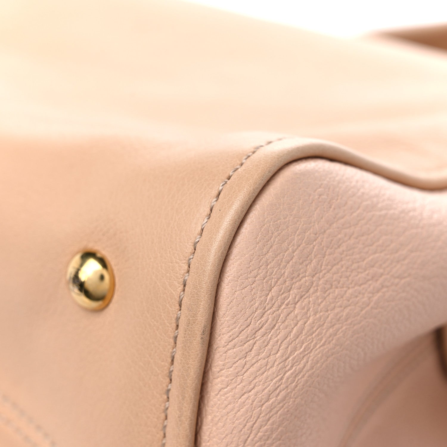 Fendi Capra Vitello Dolce Marmol Colorblock Small Chameleon Tote Cipria Makeup Camel 11 of 13