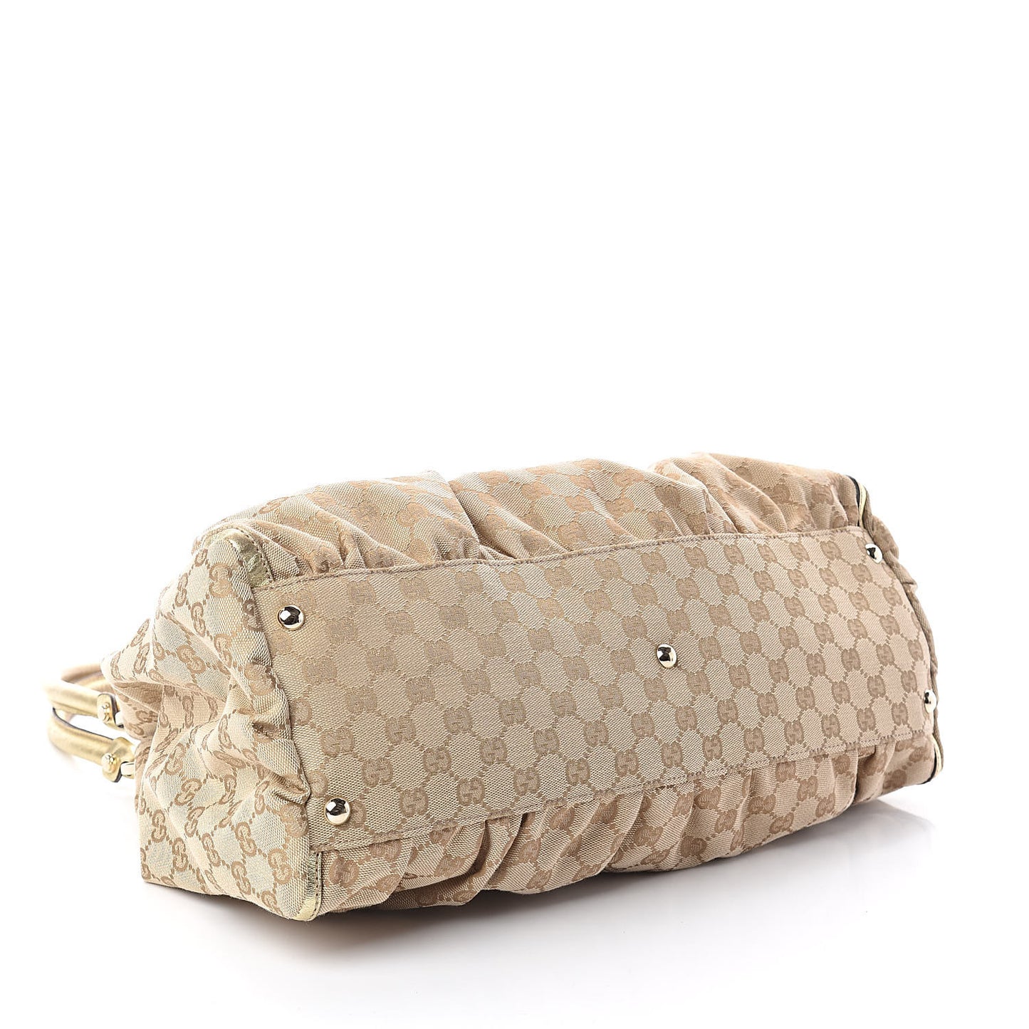 Monogram Large D Gold Hobo Metallic Gold