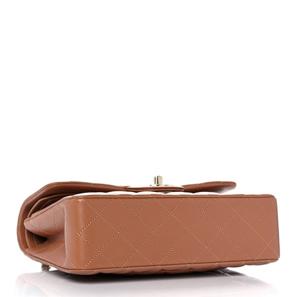 Chanel Lambskin Quilted Small Double Flap Brown 4 of 10