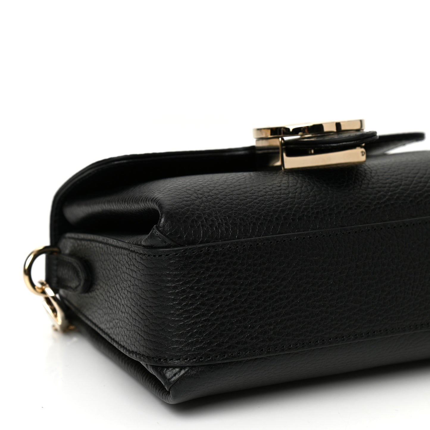 Dollar Calfskin Interlocking G Crossbody Bag Black