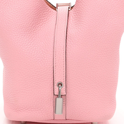 Hermes Taurillon Clemence Picotin Lock 18 PM Rose Sakura 8 of 11