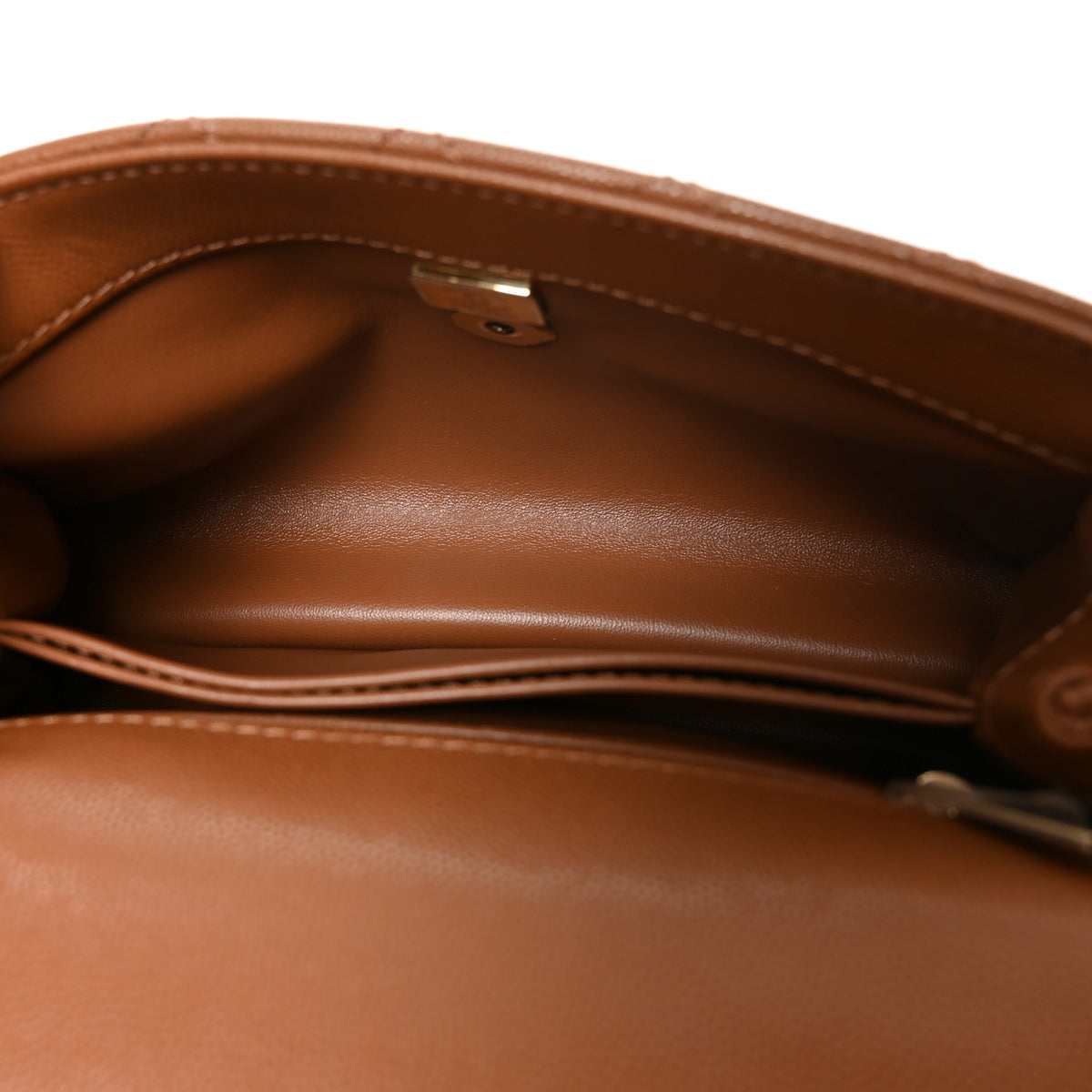 Caviar Quilted Mini Coco Handle Flap Brown