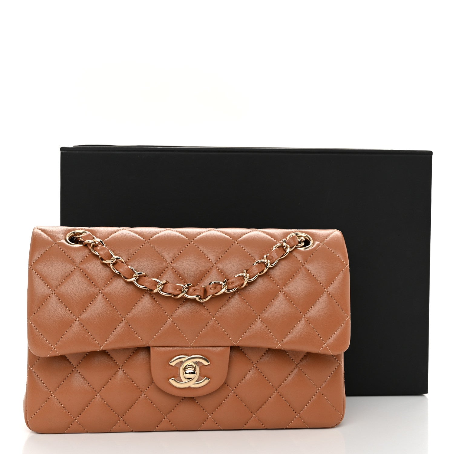 Chanel Lambskin Quilted Small Double Flap Brown 11 of 11