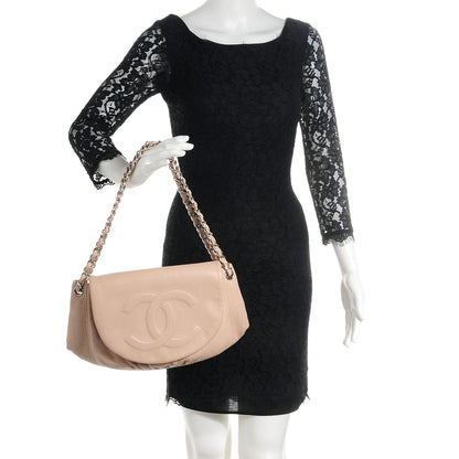 Chanel Caviar Half Moon Large Flap Beige Clair 2 of 8