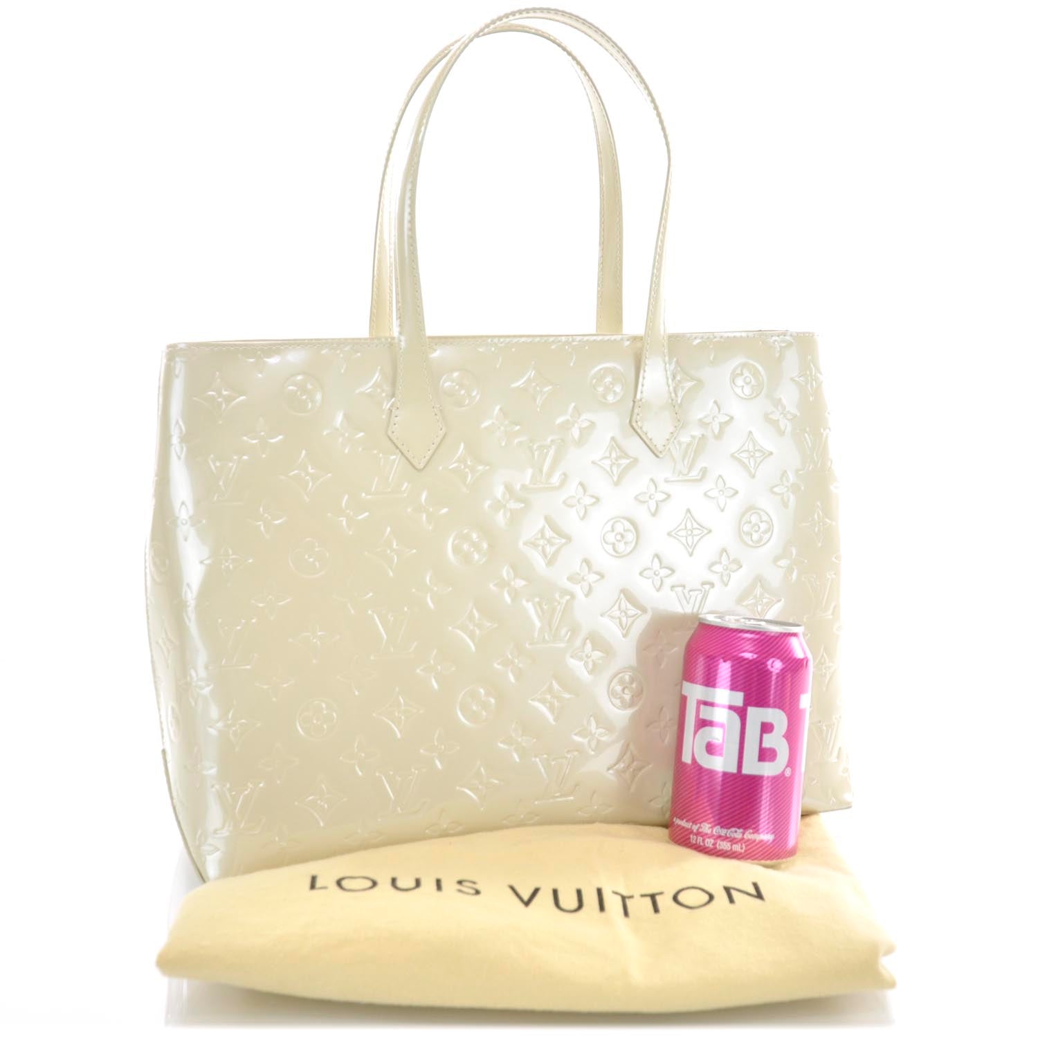 Louis Vuitton Vernis Wilshire MM Blanc Corail 3 of 9