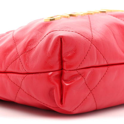 Chanel Shiny Calfskin Quilted Mini Chanel 22 Red 9 of 11