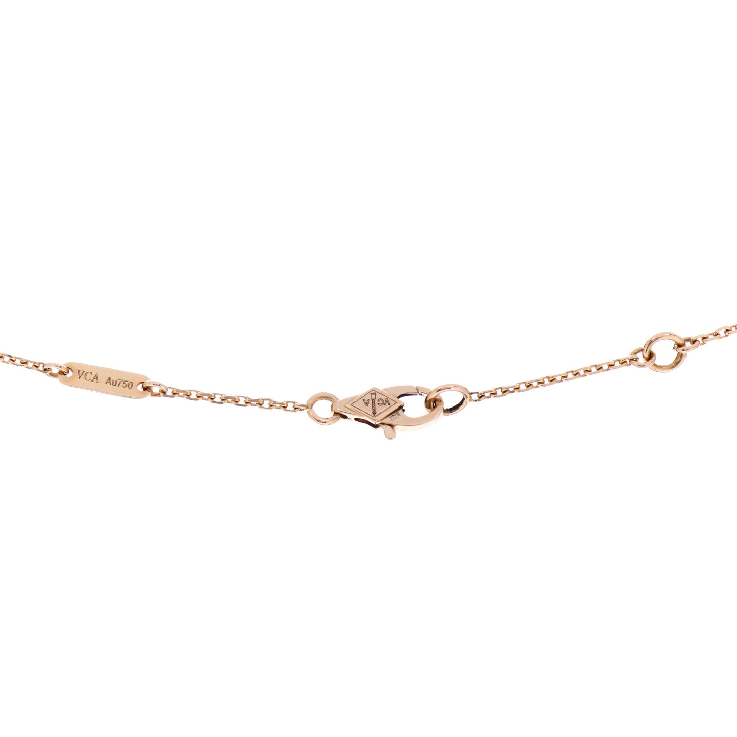 18K Rose Gold Carnelian Sweet Alhambra Pendant Necklace