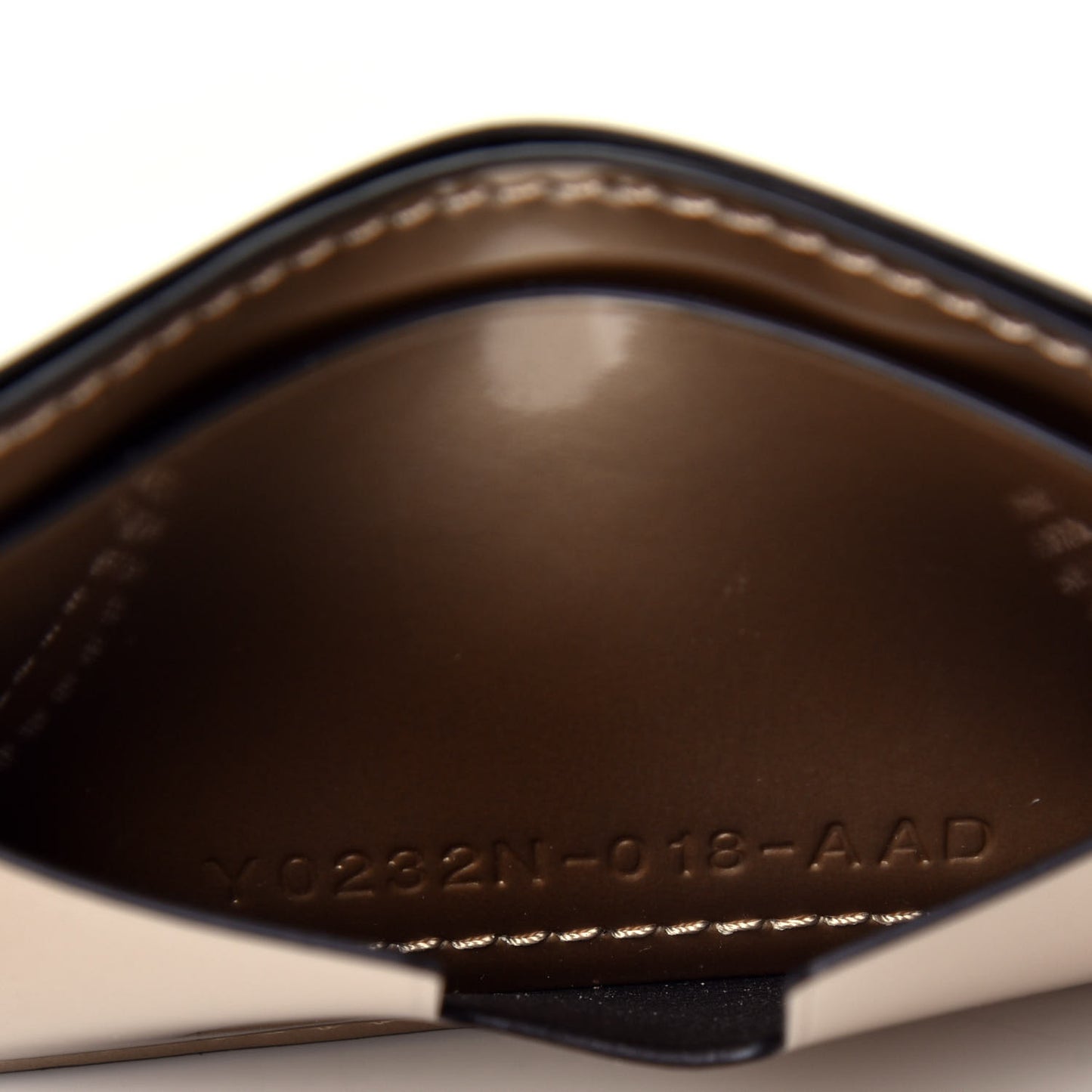 Metallic Calfskin Card Holder Gold