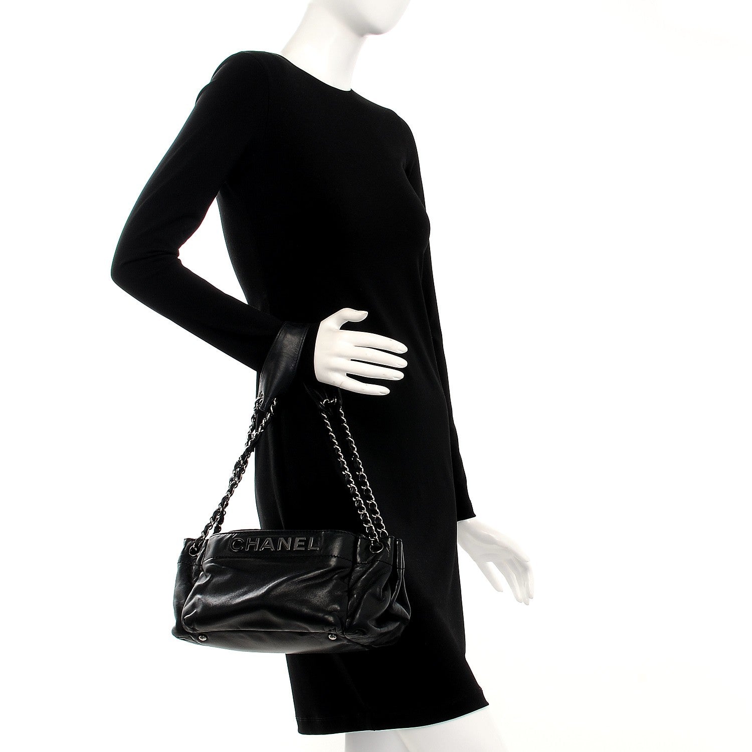 Chanel Lambskin Rock and Chic Shoulder Bag Black 2 of 9