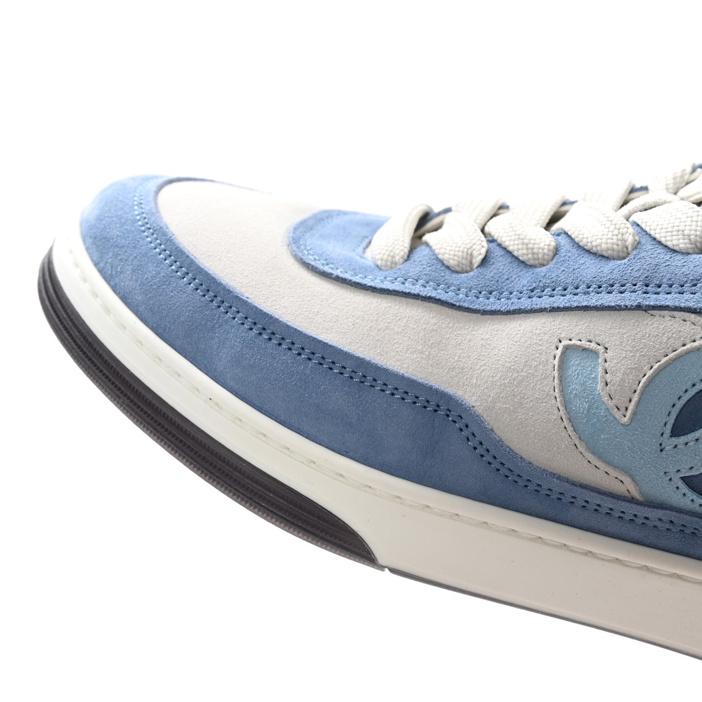 Suede Kidskin Womens CC Sneakers 40 White Blue