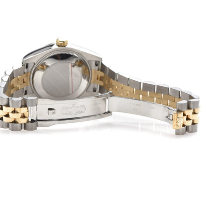 Rolex Stainless Steel 18K Yellow Gold Diamond 31mm Oyster Perpetual Datejust Watch Silver 178273 6 of 7