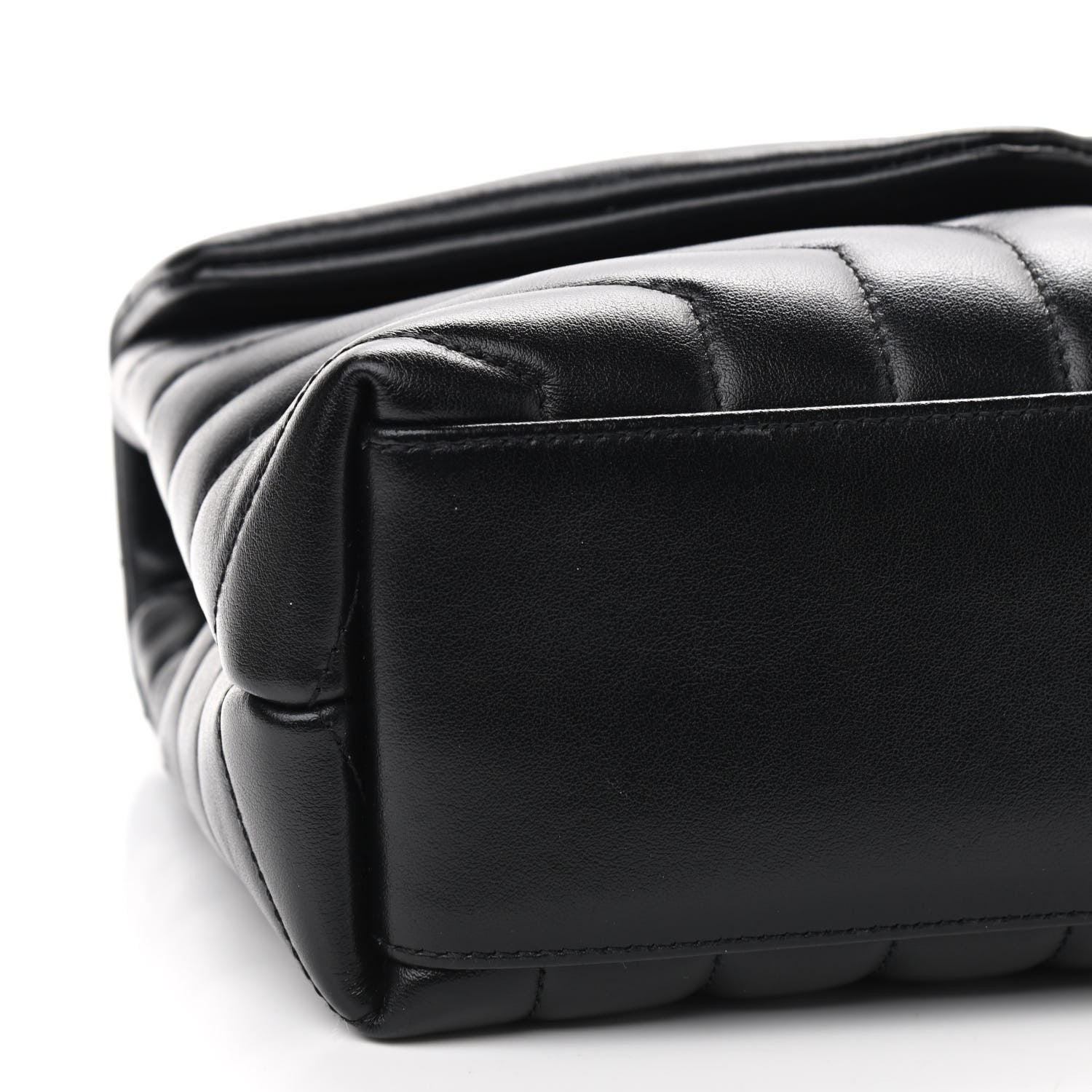 Saint Laurent Calfskin Y Quilted Monogram Small Loulou Chain Satchel Black 5 of 10