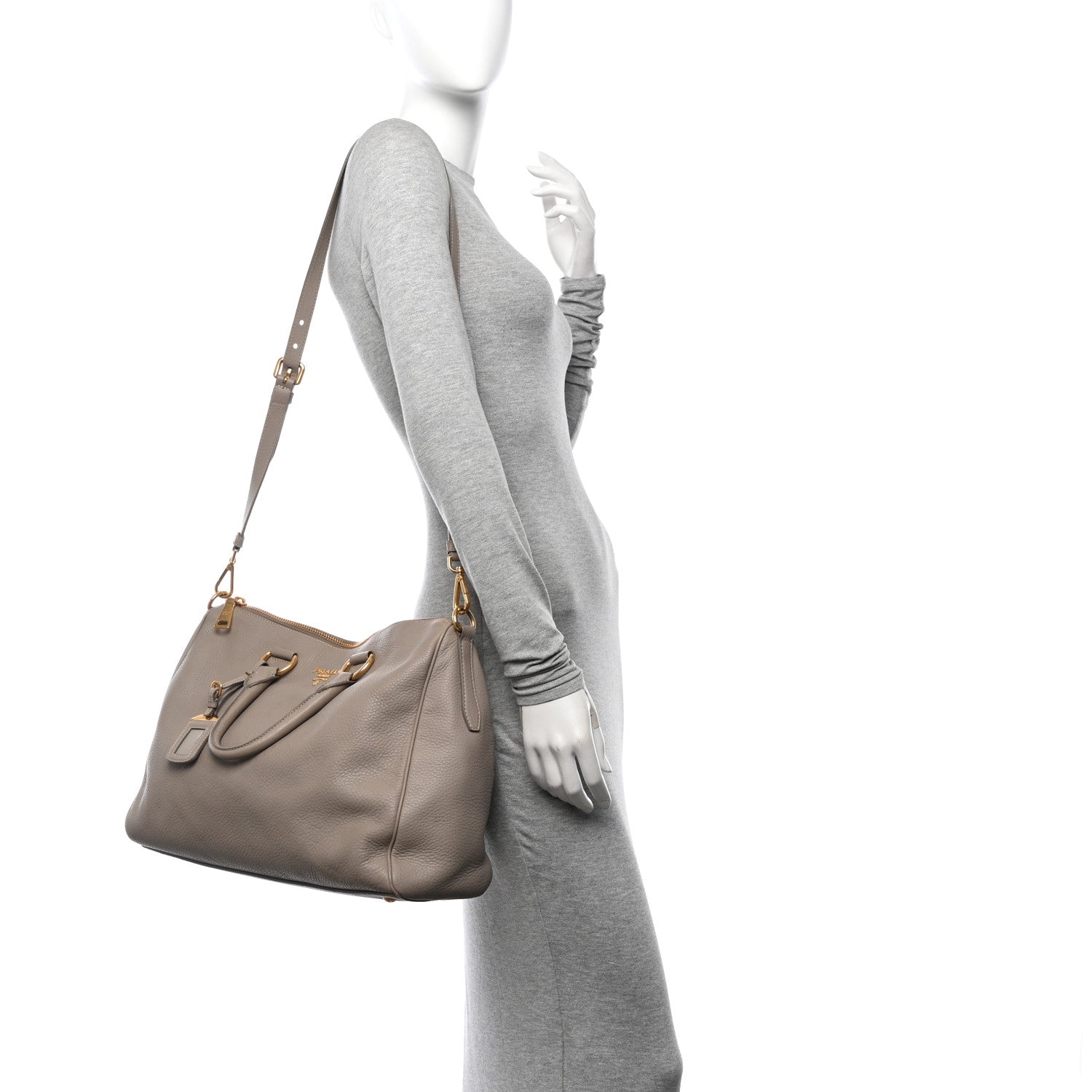 Prada Vitello Daino Tote Pomice 2 of 14