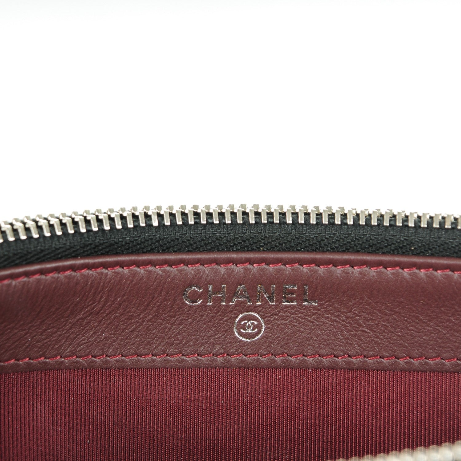 Chanel Caviar Chevron Quilted Small Clutch With Chain Black 6 of 8