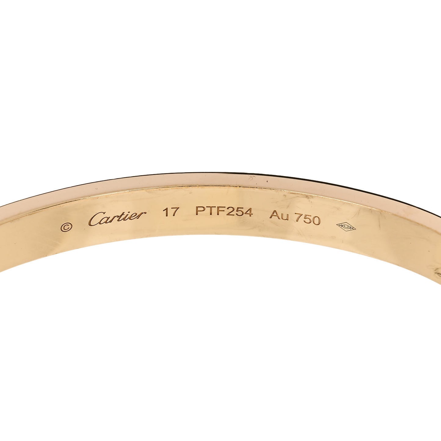 18K Yellow Gold LOVE Bracelet 17