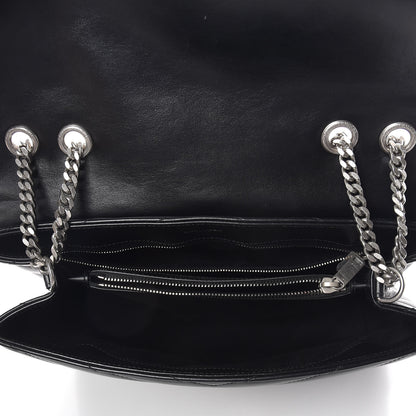 Saint Laurent Calfskin Y Quilted Monogram Medium Loulou Chain Satchel Black 5 of 9