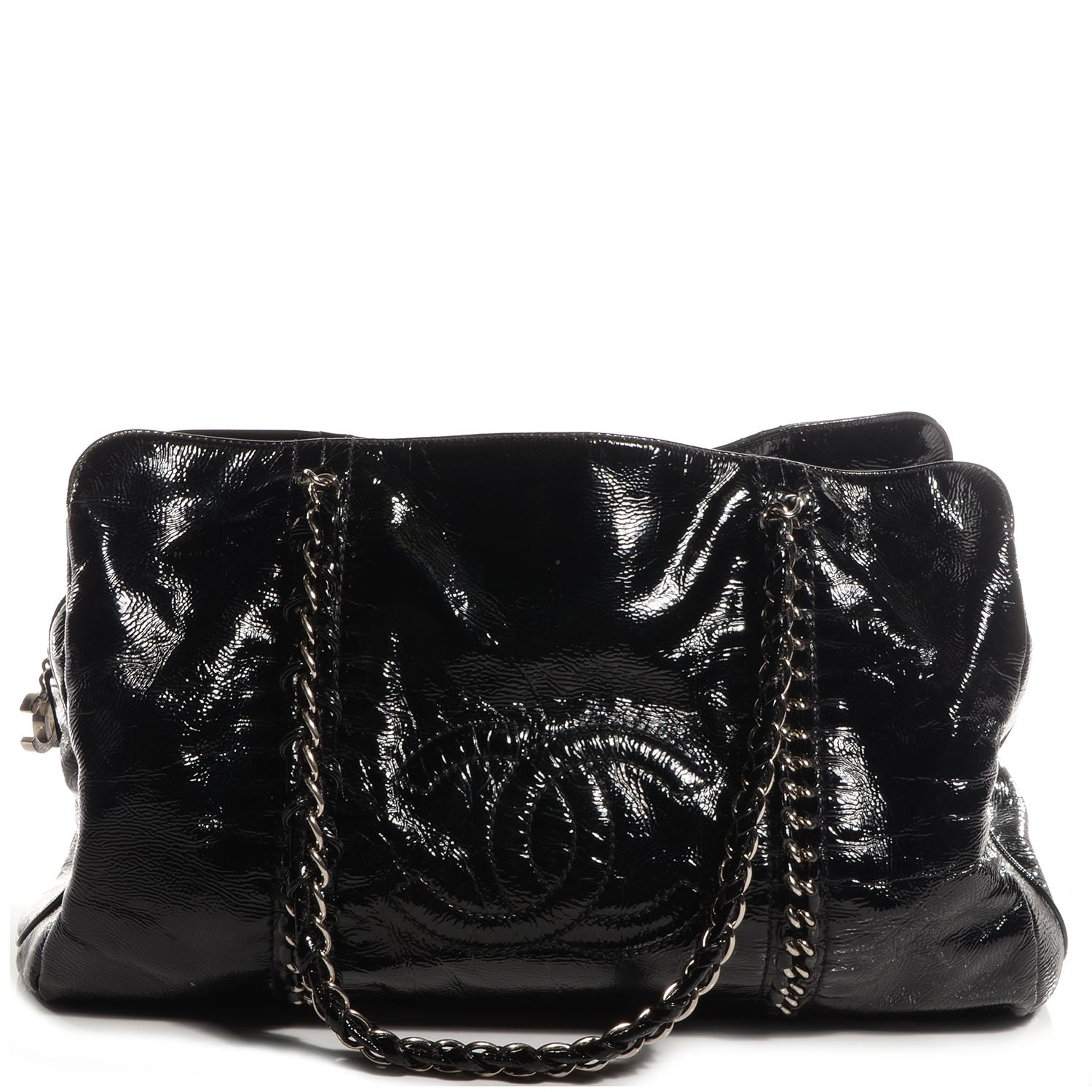 Chanel Patent Calfskin Large Luxe Ligne Tote Black 1 of 8