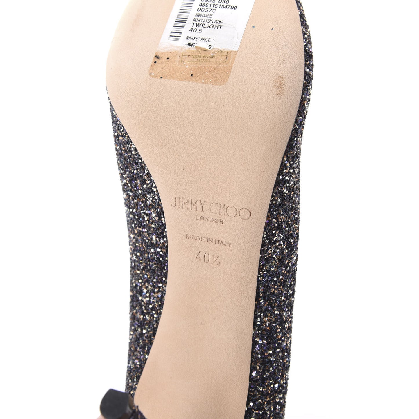 Coarse Glitter Pointy Toe Romy 85 Pumps 40.5 Twilight