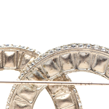 Chanel Baguette Crystal CC Brooch Gold 4 of 5