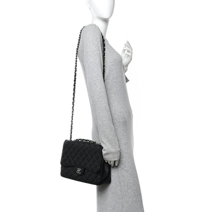 Chanel Caviar Quilted Jumbo Single Flap Black 2 of 11