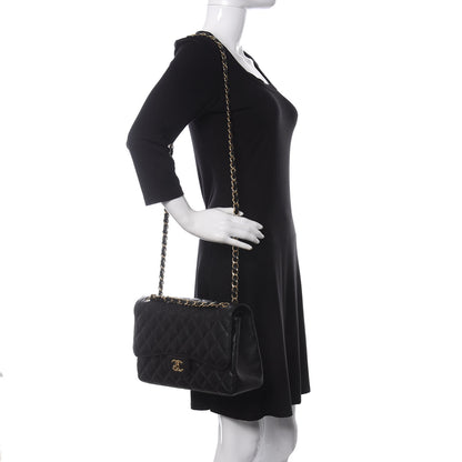 Chanel Caviar Quilted Jumbo Double Flap Black 2 of 9