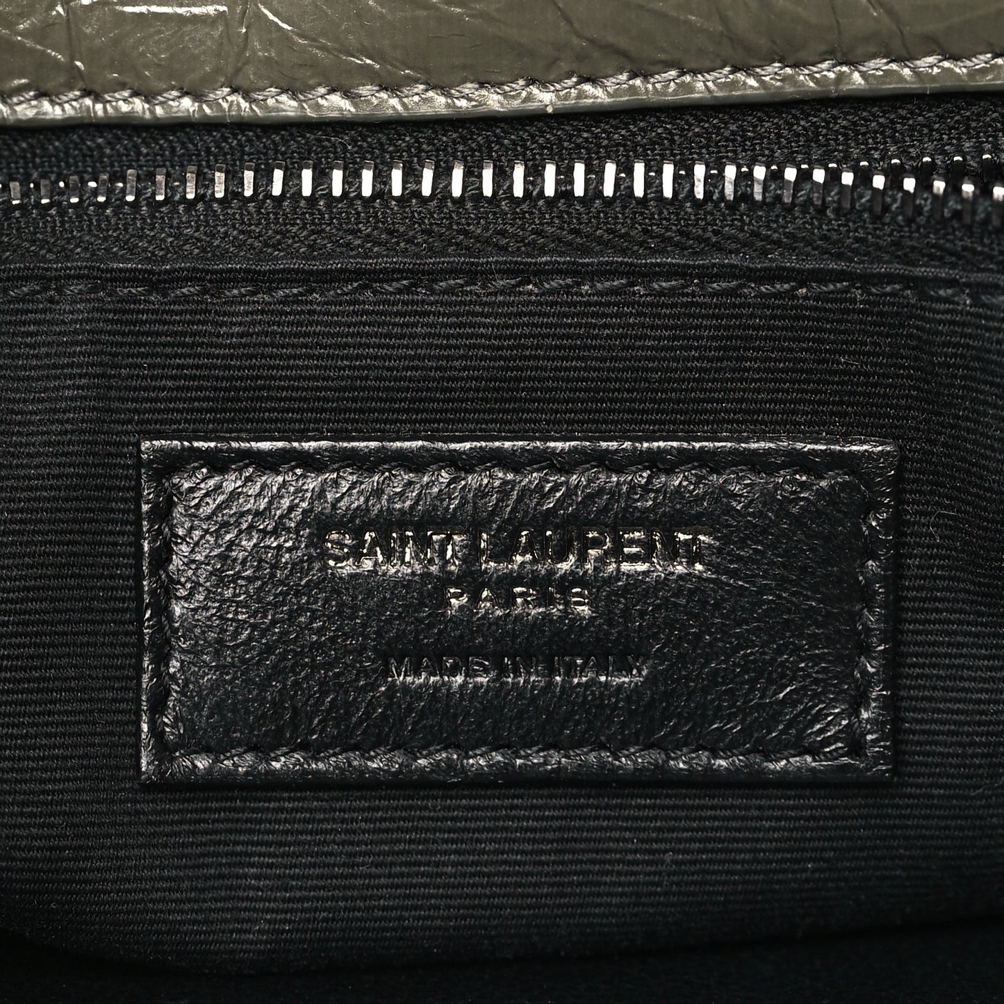 Crinkled Calfskin Matelasse Monogram Medium Niki Chain Satchel Military Olive